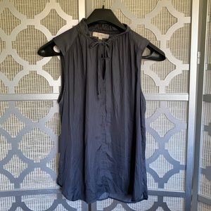 Loft Grey Sleeveless Tie Neck XL